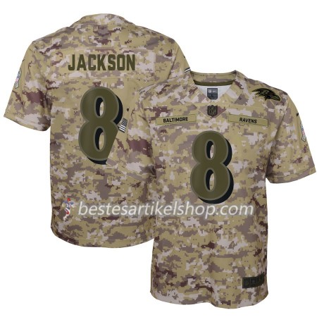 Herren Baltimore Ravens Trikot Lamar Jackson 8 Nike Salute to Service